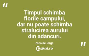 Timpul nu este o calitate a lucrurilor, ci numai un mod de a gandi. ...