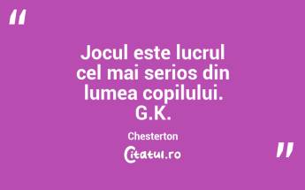 Jocul este activitatea in care ne dam voie sa fim creativi si sa ne descoperim pe noi insine. Carl Jung...