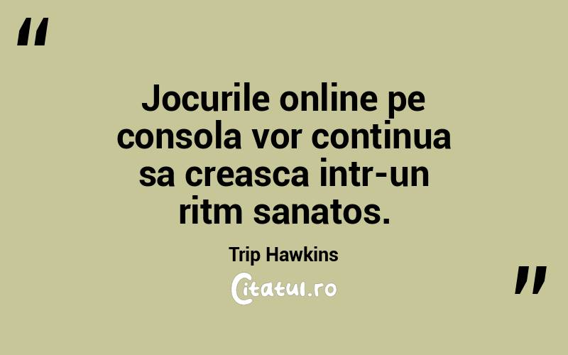 Jocurile online pe consola vor continua sa creasca intr-un ritm sanatos. Trip Hawkins