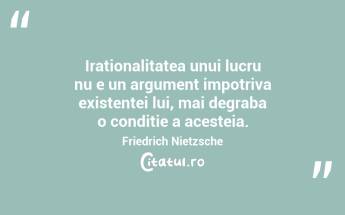 Tu ai calea ta. Eu pe a mea. Cat despre calea corecta si singura cale–aceasta nu exista. Friedrich Nietzsche...