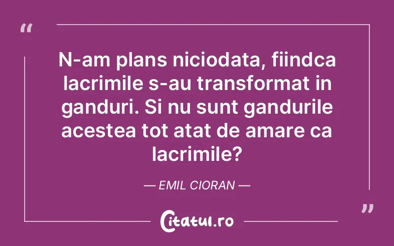 Citat Emil Cioran - citate viata