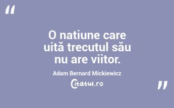 Libertatea nu este un dar, ci un drept ce trebuie câștigat cu trudă. Adam Bernard Mickiewicz...