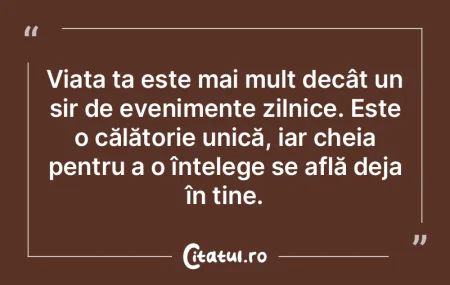 Nu poti schimba trecutul, nu poti sti ce...