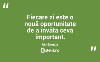 Fiecare zi este o pagină din povestea ta. Asigură-te că o scrii cu grijă. Akhenaton...