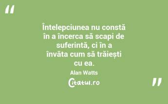 Suntem universul devenit conștient de sine. Alan Watts...