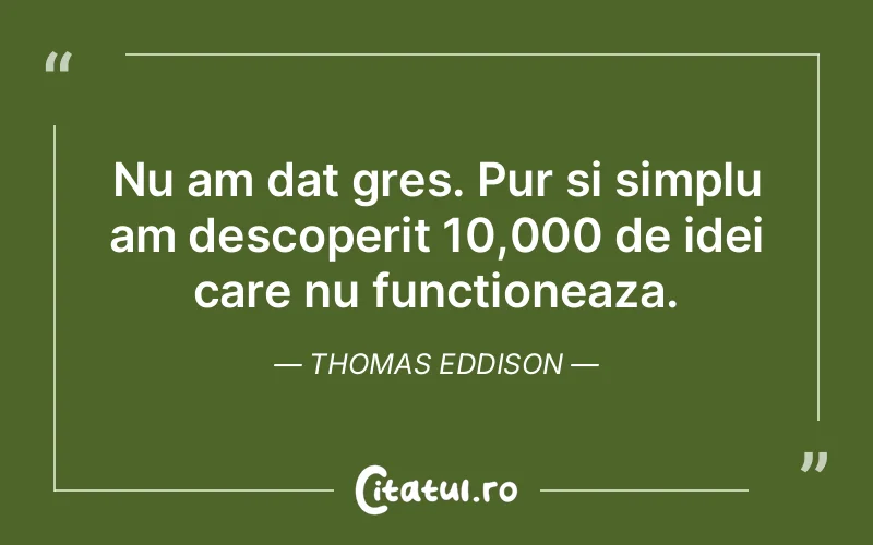 Citat Thomas Eddison - citate viata