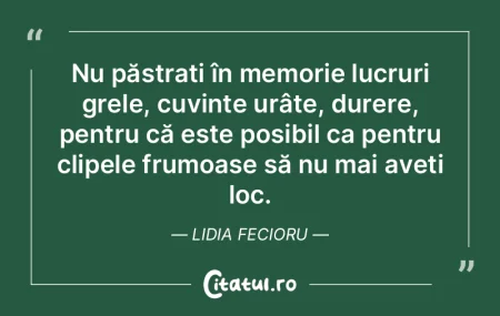 Nu-ți asculta vocea din cap, deloc, fii...