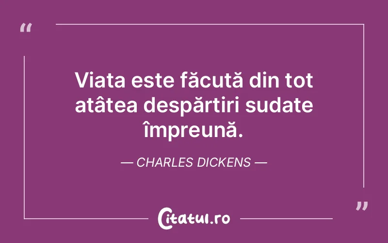 Citat Charles Dickens - citate viata