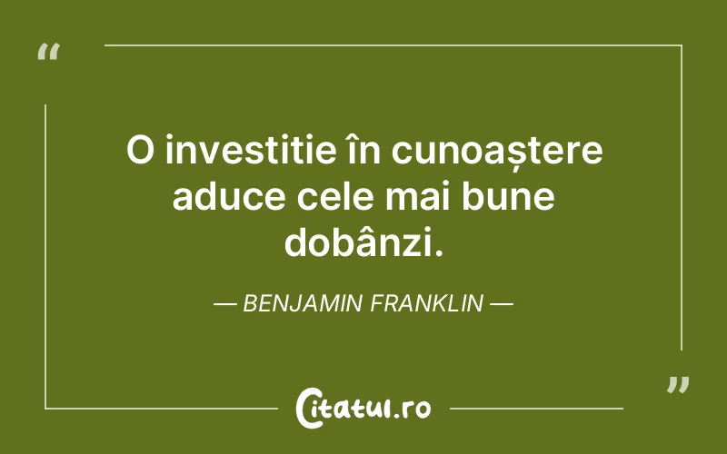 Citat Benjamin Franklin - citate viata