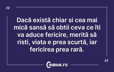 Ai voie să te îndepartezi de orice nu ...