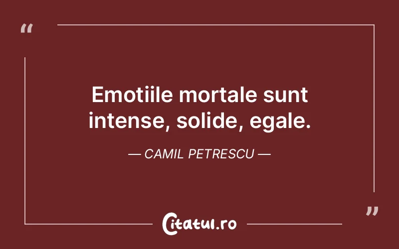 Citat Camil Petrescu - citate viata