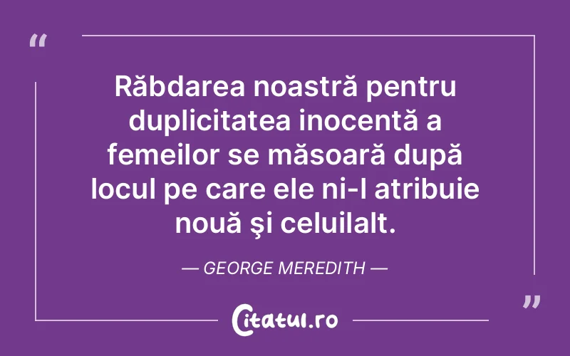 Citat George Meredith - citate viata