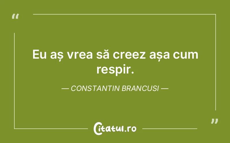 Citat Constantin Brancusi - citate viata