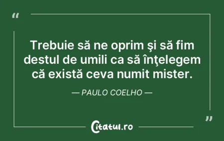 Îmi trebuia un nou mister pe care să-l...