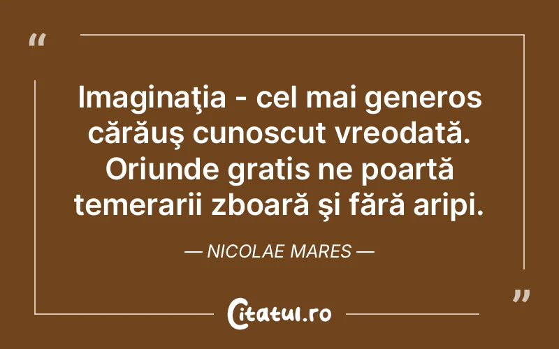 Citat Nicolae Mares - citate viata