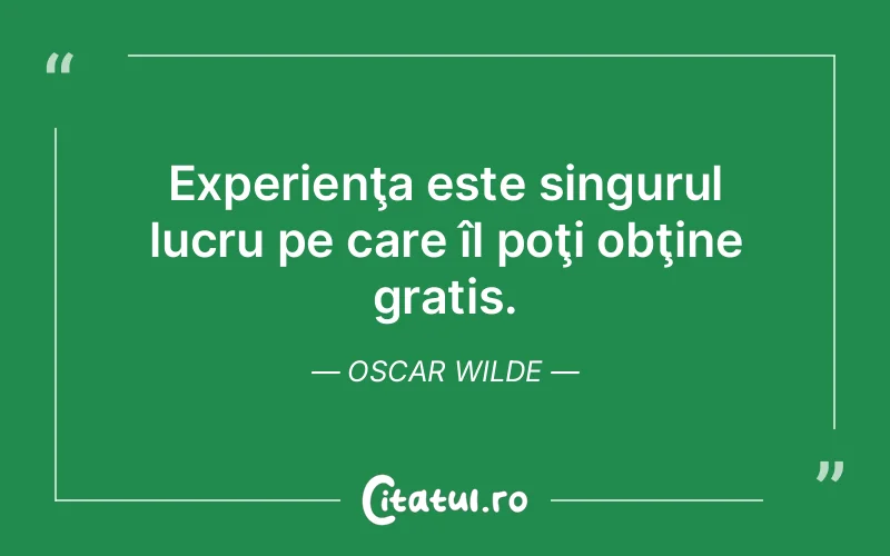 Citat Oscar Wilde - citate viata