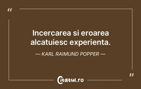 Experienta nu reprezinta ceea ce ti se i...