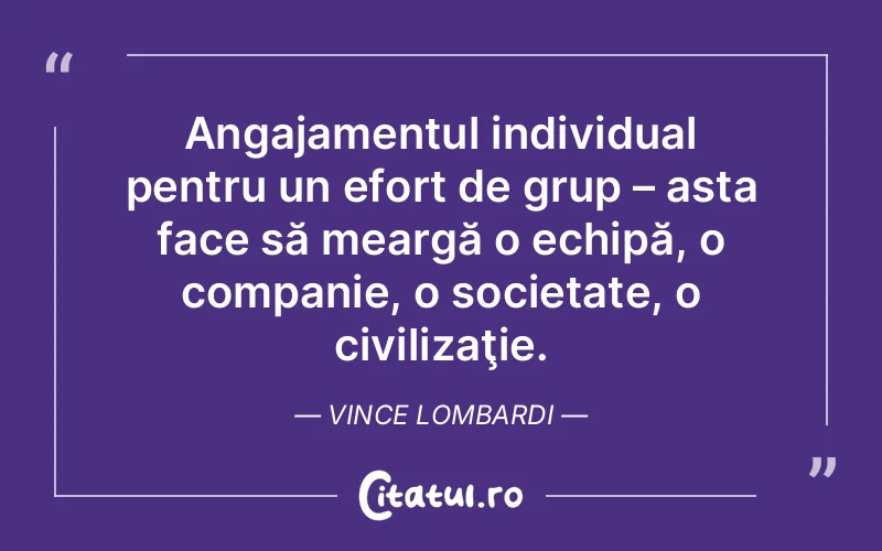 Citat Vince Lombardi - citate viata